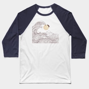 The great wave of black cat moonlight Baseball T-Shirt